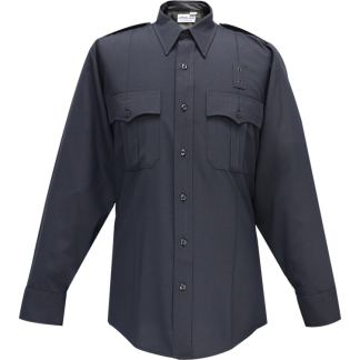 Justice Long Sleeve Shirt W- Pleated Pockets - Lapd Navy