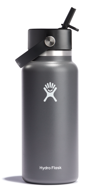 Wide Mouth Insulated Water Bottle W- Flex Straw Cap