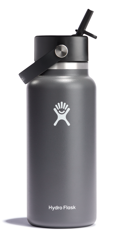 Wide Mouth Insulated Water Bottle W- Flex Straw Cap