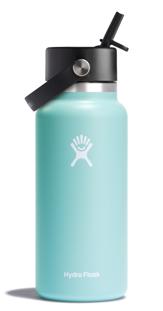 Wide Mouth Insulated Water Bottle W- Flex Straw Cap