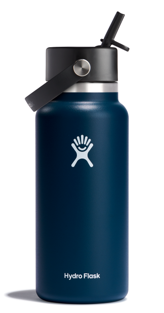 Wide Mouth Insulated Water Bottle W- Flex Straw Cap