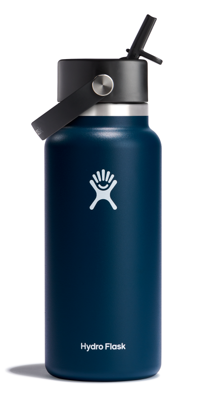 Wide Mouth Insulated Water Bottle W- Flex Straw Cap