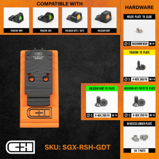Optics Adapter Plate - Sig P320 Legion (m17-m18) W- R1p-dpp Cut