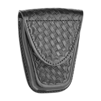 Basketweave Leather Standard Closed Single Cuff Case