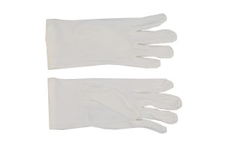 Parade Slip-on Gloves - Nylon Stretch W- Raised Pointing - White