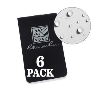 Field Flex Stapled Notebook (blank) - Black - 6 Pack