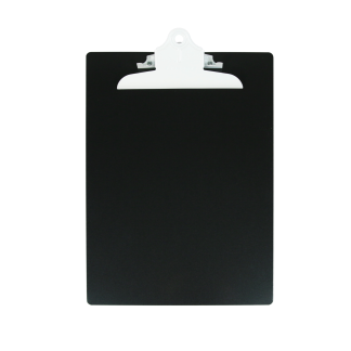 Letter Size Aluminum Clipboard W- Clip - Black