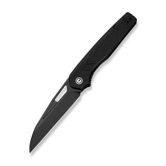 Guile Front Flipper & Thumb Hole Knife Black G10 Handle