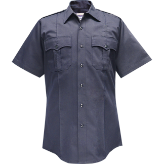 Duro Poplin Short Sleeve Shirt W- Sewn-in Creases