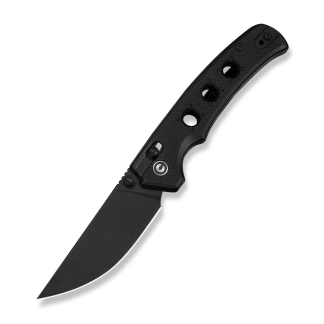 Noctis Thumb Stud & Crossbar Lock Knife Black G10 Handle (2.98" Black Stonewashed Nitro-v Blade)