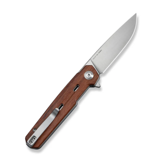 Navo Flipper Knife Guibourtia Wood Handle (3.25" Satin Finished Nitro-v Blade)