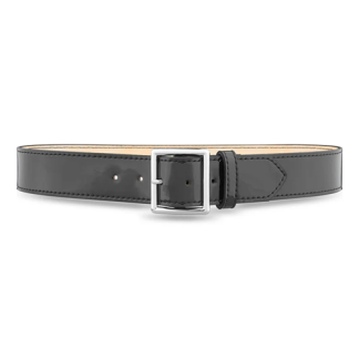 1-3-4" Hi-gloss Leather Garrison Belt With Nickel Buckle