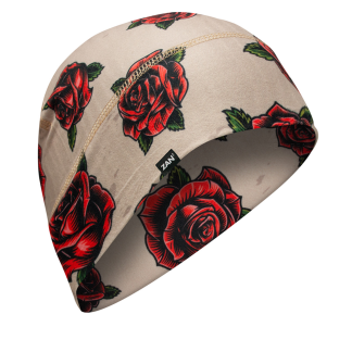 Zan Helmet Liner-beanie Sportflex Series Tattoo Roses