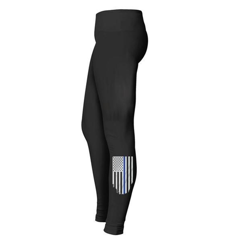 Thin Blue Line Flag Leggings – Vertical