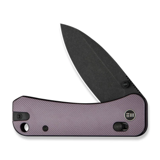Weknife Banter 2 Thumb Stud & Crossbar Lock Knife Purple Aluminum Handle